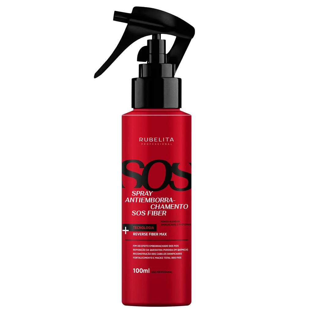 Spray Antiemborrachamento Sos Fiber 100ml - Rubelita Professional