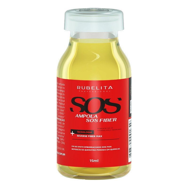 Ampola SOS Fiber 15ml Rubelita Professional