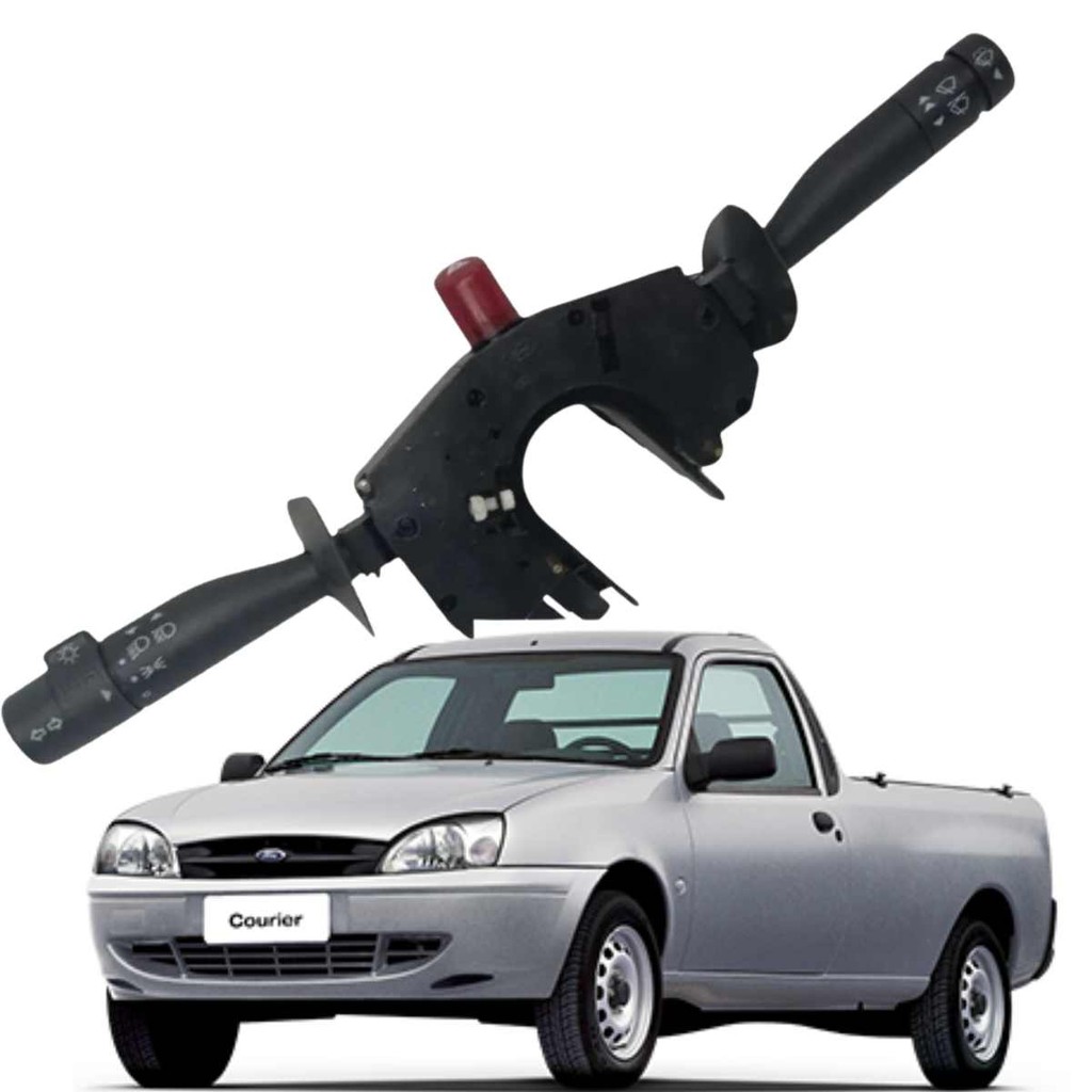 Chave de Seta e Limpador Ford Courier 1997/2001 Sem Limpador Traseiro - Original Ford - 98FU13335AA