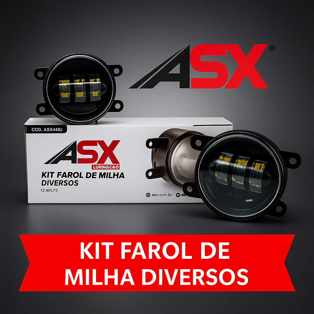 Kit Farol Milha Led Asx 40w 5.000 Lm (diversos Veiculos) -- ASX4403
