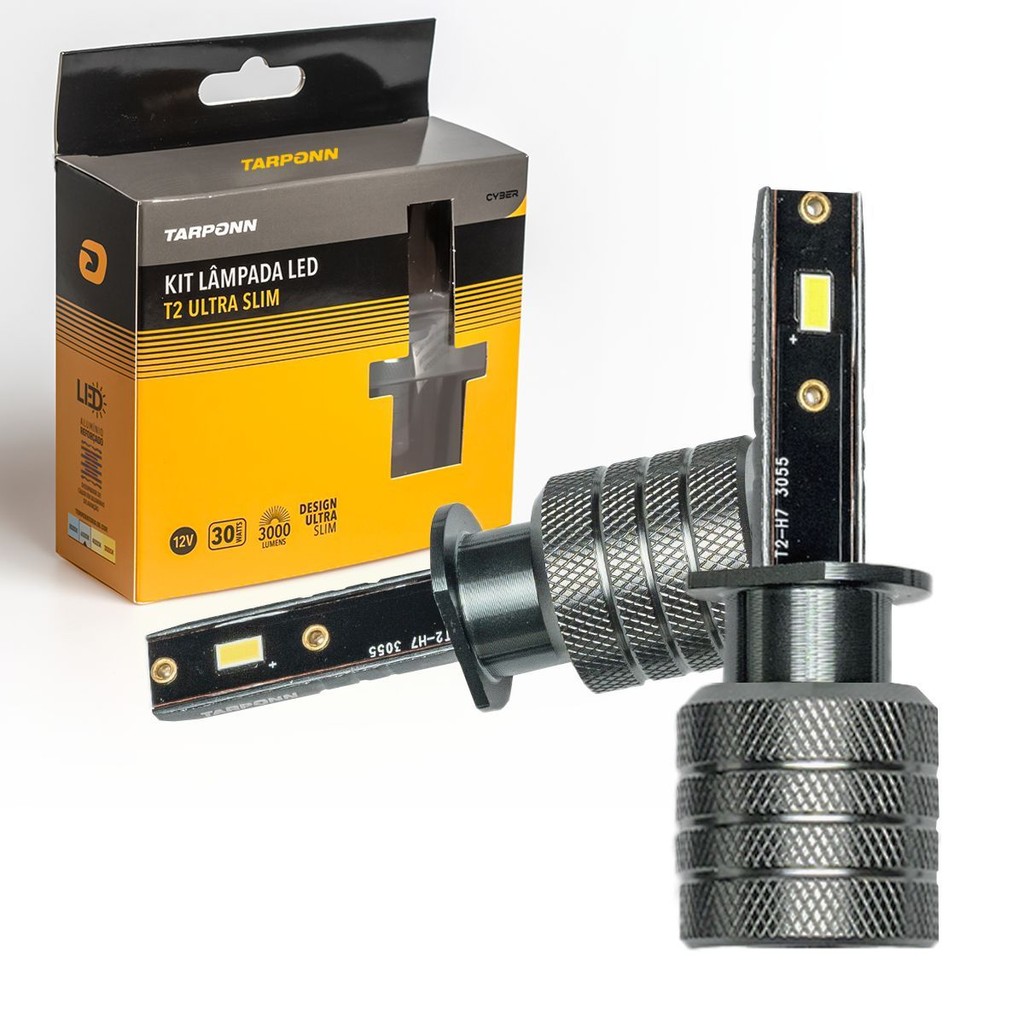 Kit Lampada Led T2 Ultra Slim H1 6000k Branco Frio Tarponn