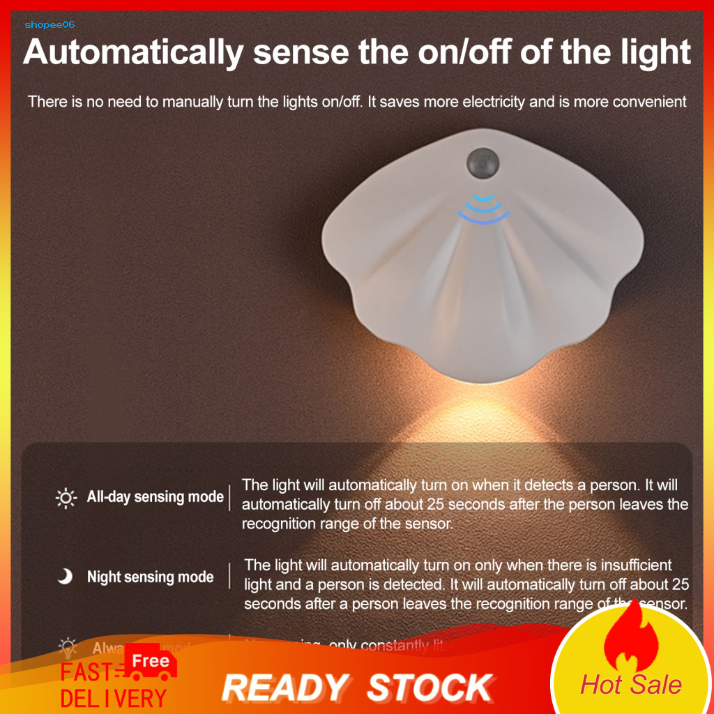 Usb Rechargeable Night Light Motion Sensor with 3 Dimmable Modes Auto On/off Wireless Magnetic Wall – Easy Installatio