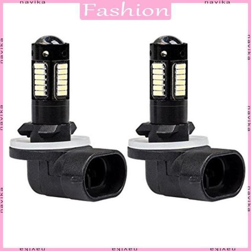 2pcs 6500K Lâmpadas DRL Brancas 30SMD 4014 881 880 H27 LED Substituição Para Luzes Neblina Carro Energia Diu
