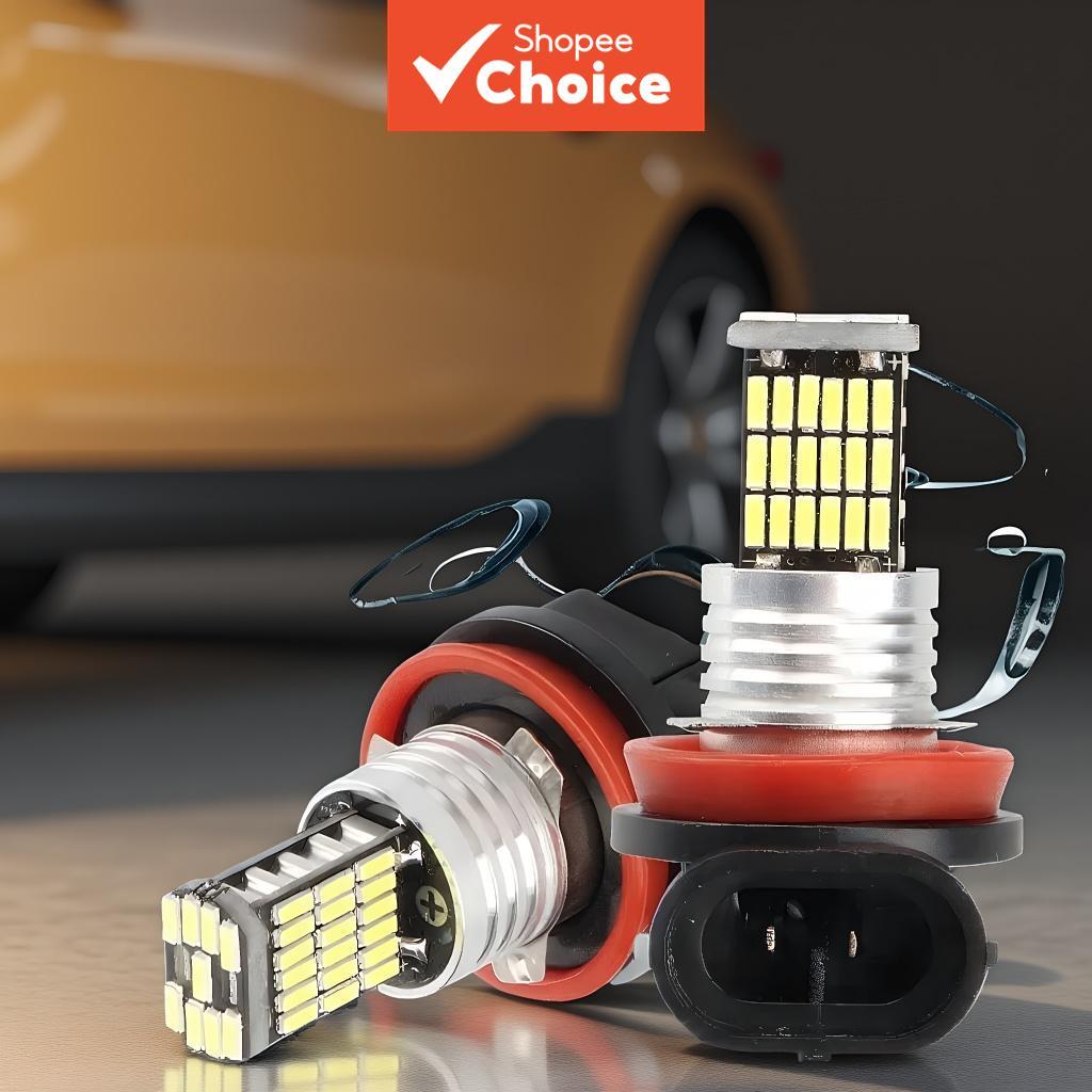 Carro DRL Lâmpadas Diurnas 2pcs H7 LED Luzes De Nevoeiro Para H8 H11