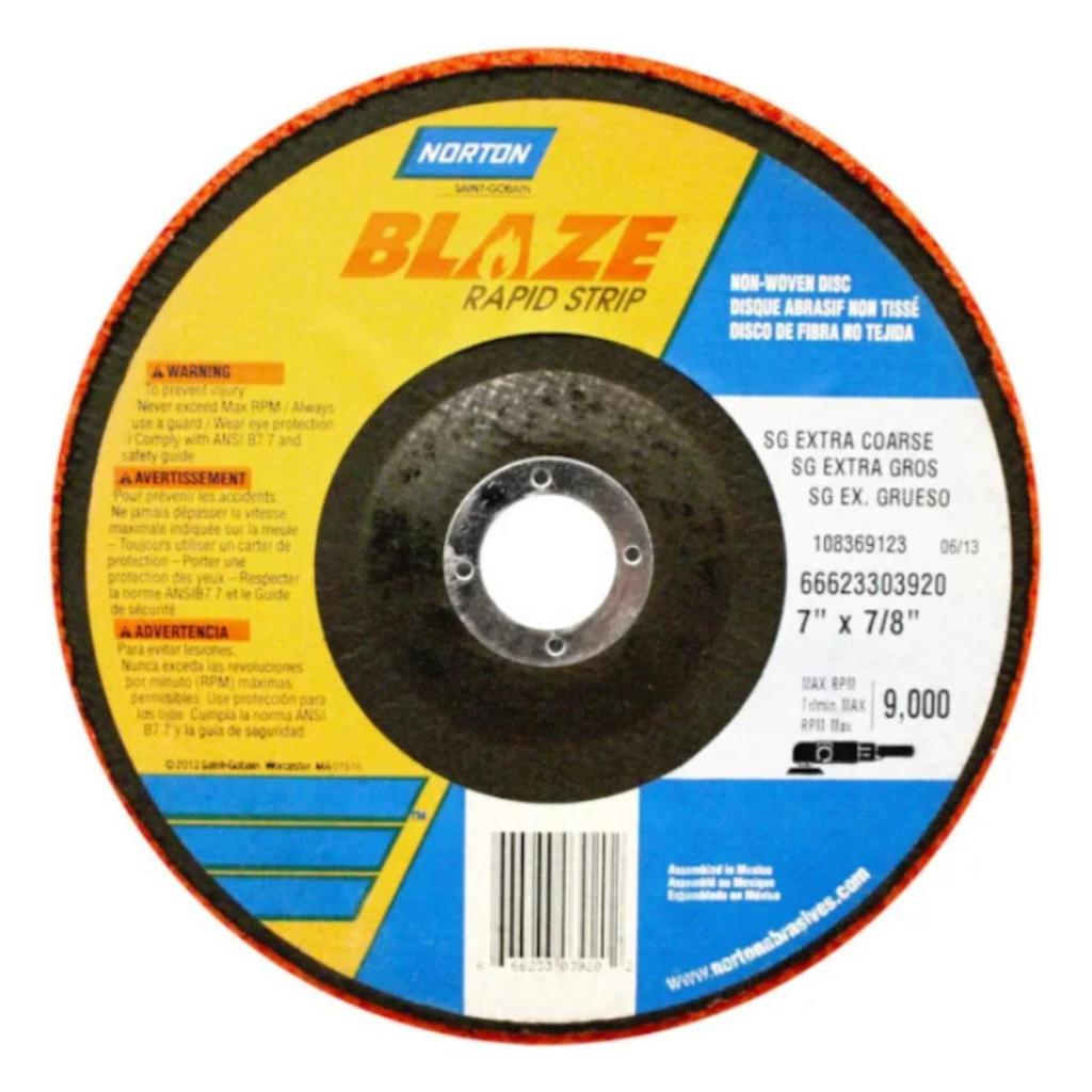 Disco De Remoção Blaze Rapid Strip 180x22mm Norton Cor Laranja
