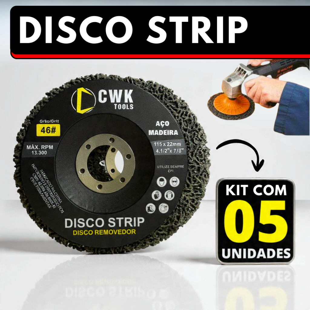Kit 05 Disco Strip 115 X 22 mm 4.5