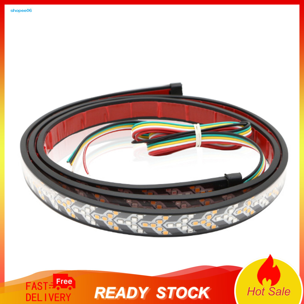 Turn Signal Light Rear Bumper Led Strip Tailgate Bar 4-in-1 Brake Running Lights with Amber Signals Waterproof Flexible
