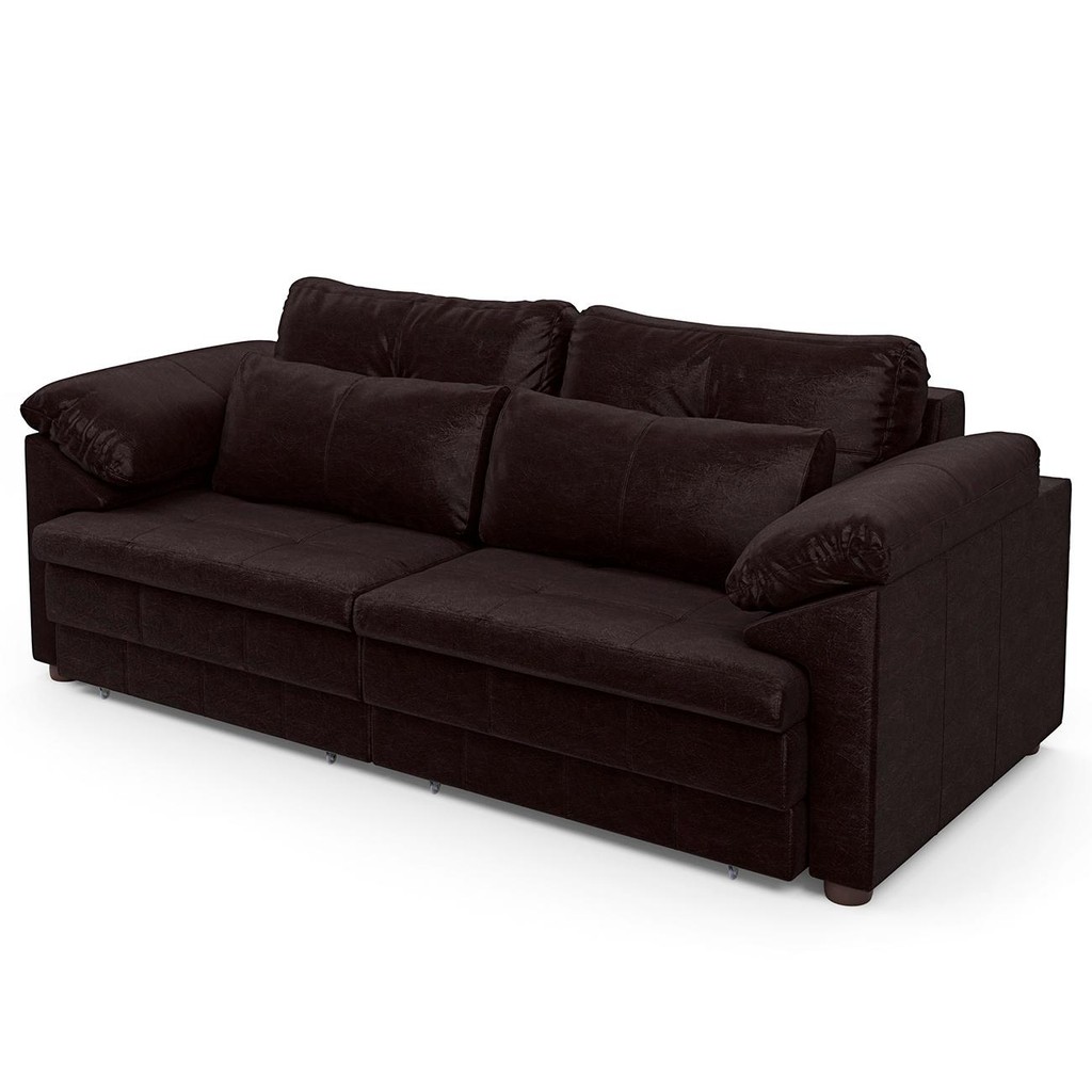Sofá Retrátil 2 Lugares Para Sala 175cm Dijon Couro Bordô S07 - Mpozenato
