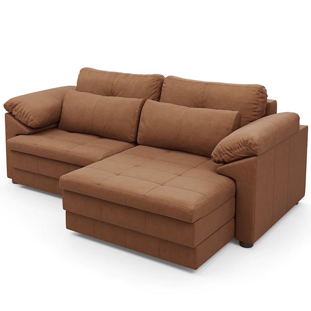 Sofá Retrátil Para Sala de Estar 2 Lugares 175cm Riza S03 Couro Soft Mel - Lyam Decor