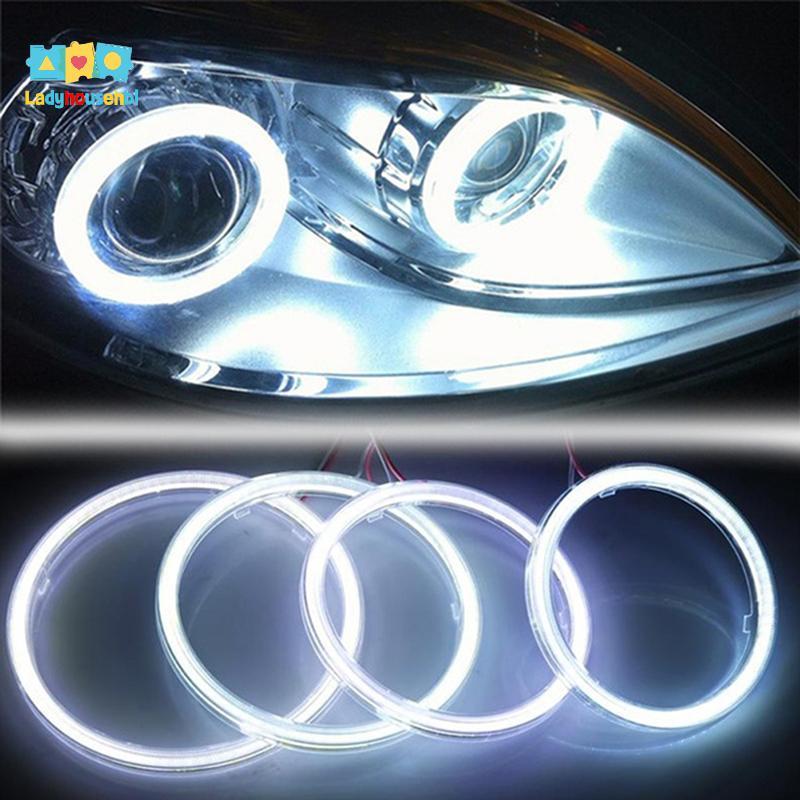 LAHG > Branco COB SMD Angel Eyes Carro LED Luz De Nevoeiro Anel DRL Farol Lâmpada Decoração Nova