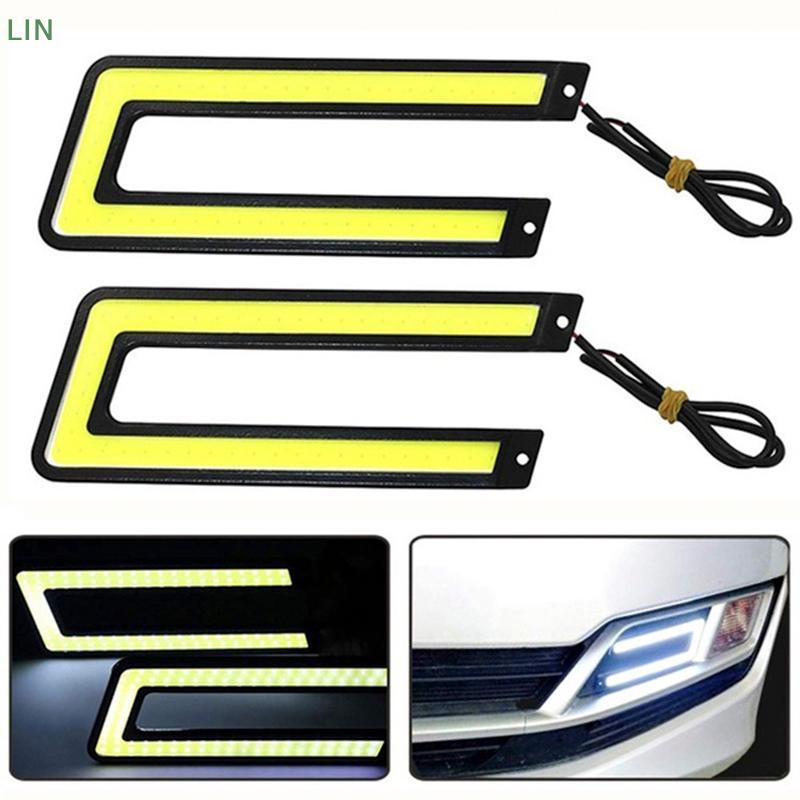 1 Peça Em Forma De U 12V LED COB Carro Auto DRL Condução Lâmpada Diurna Luz De Neblina
