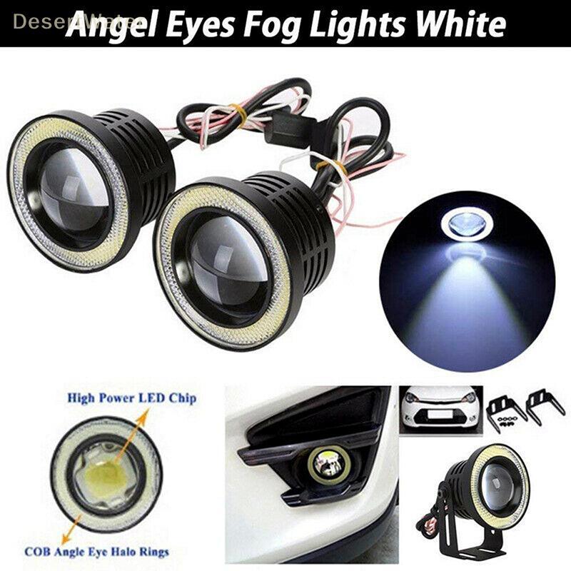 < DesertW > 5'15w Carro Branco COB LED Projetor Angel Eyes Anel Azul DRL Luz De Nevoeiro Lâmpada Nova