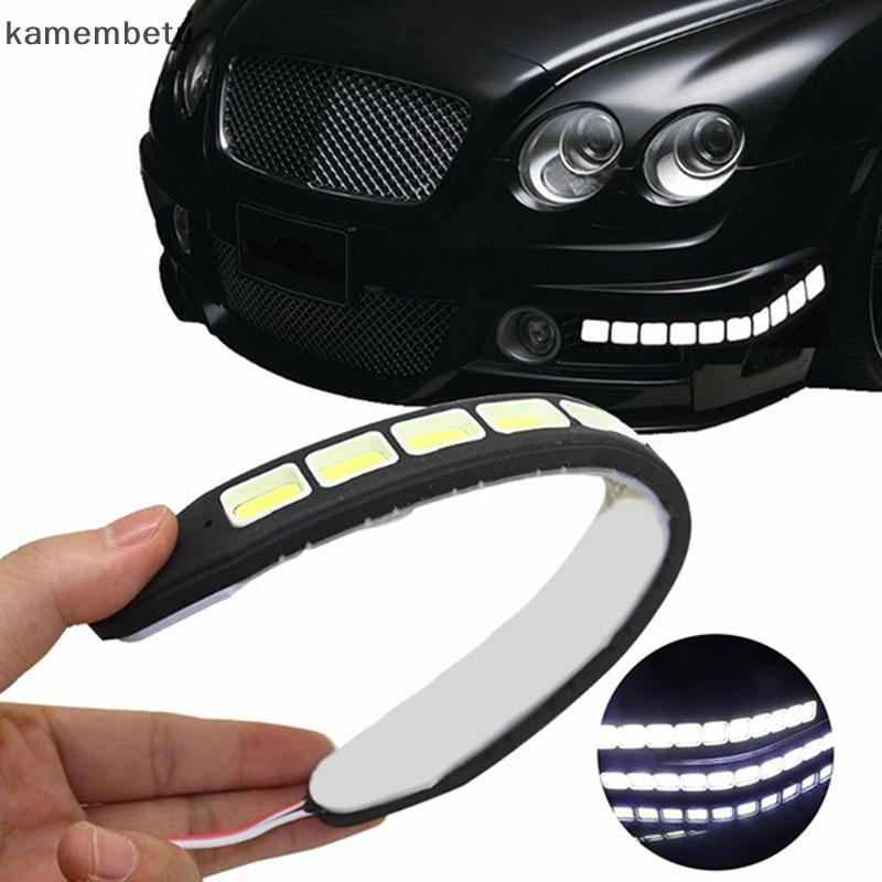 kam 1X 10LED 12V Luz Diurna DRL COB Strip Lamp Nevoeiro Carro Condução À Prova D'água ka