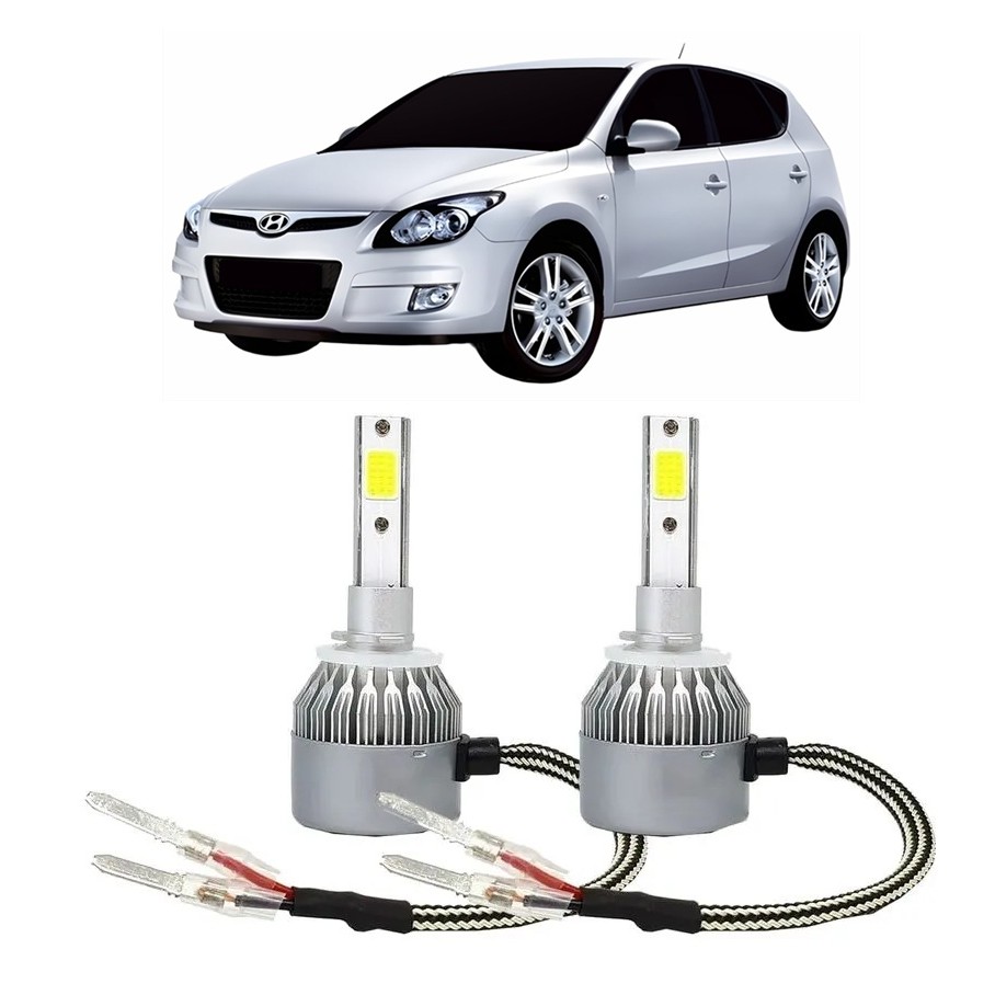 Par Lampada Super LED Farol de Milha i30 2009 2010 2011 2012 2013 6000k H27