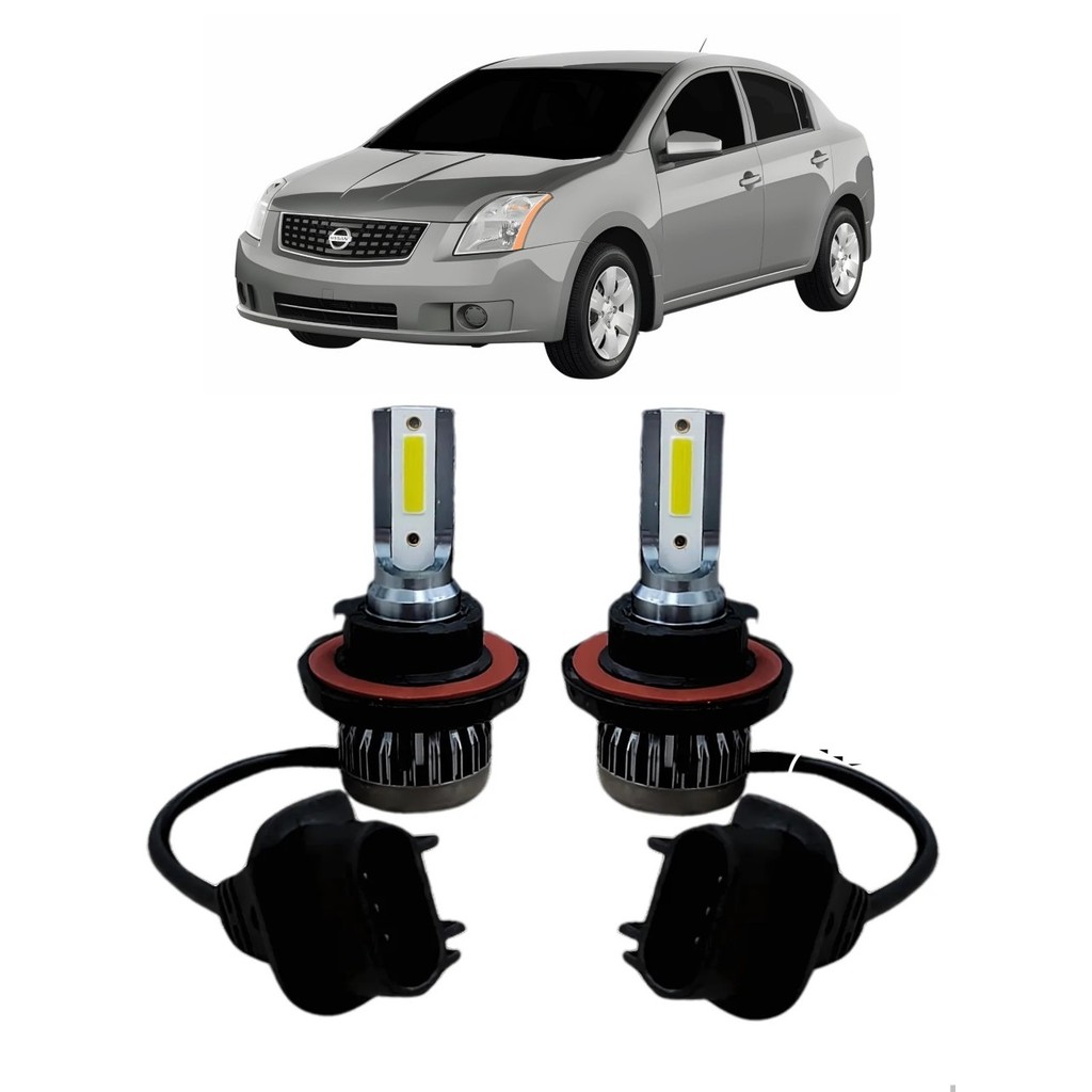 Par Lampada Super LED Farol Sentra 2007 a 2023 6000k