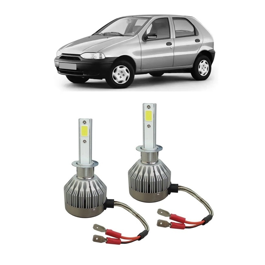 Par Lampada Super LED Farol de Milha Palio Siena Strada 1996 1997 1998 1999 2000 6000k H1