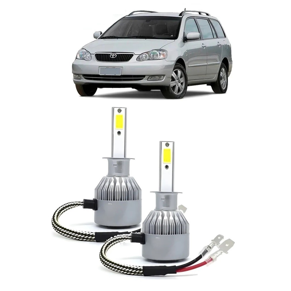 Par Lampada Super LED Farol de Milha Fielder 2003 2004 2005 2006 2007 2008 6000k H3