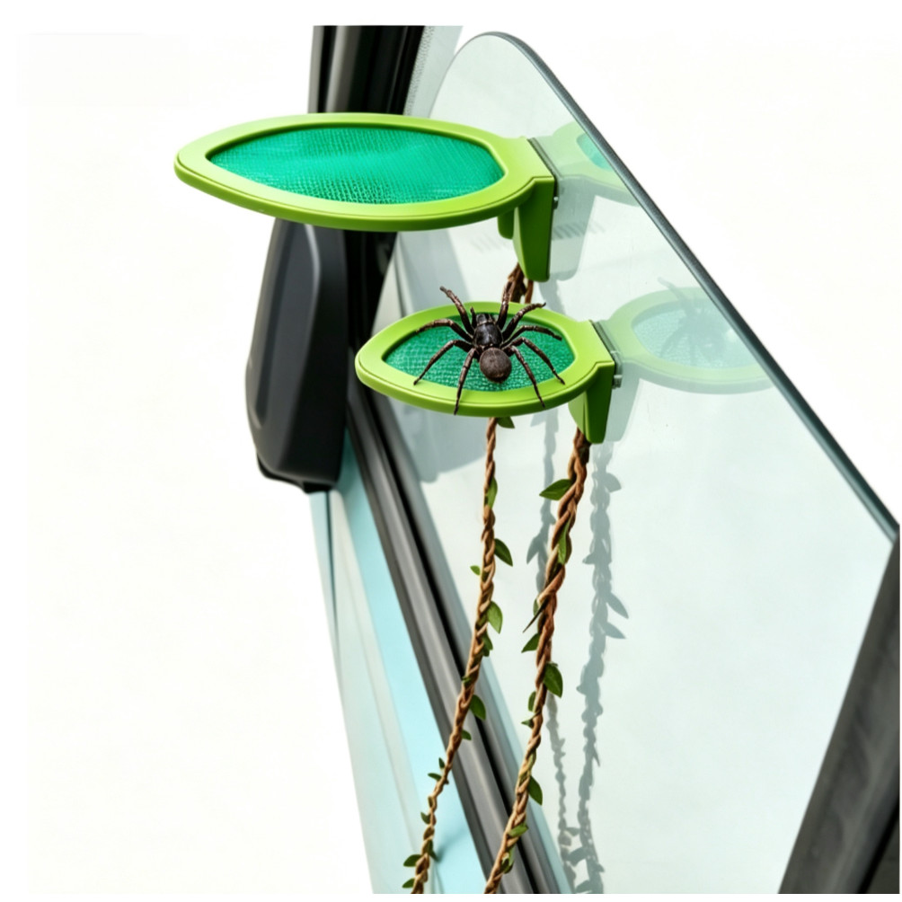 Plataforma de escalada com ímã forte para aranhas-mantis e aranhas saltadoras, rede de escalada para terrários de acríli