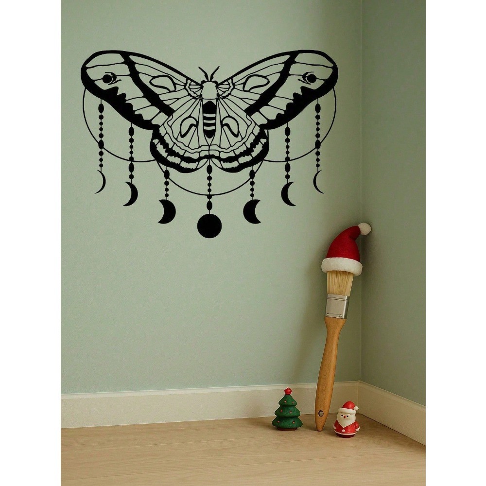 CIFbuy Fase Da Lua Mariposa Decoração De Parede De Metal-Witchy Halloween Home Bedroom Yoga Room Gift