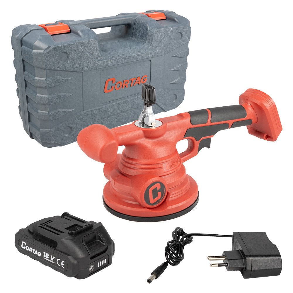 Máquina de Assentar Piso 18V Brushless + 01 Bateria 18V 1.5Ah + Carregador + Maleta de Transporte MAC100 Cortag