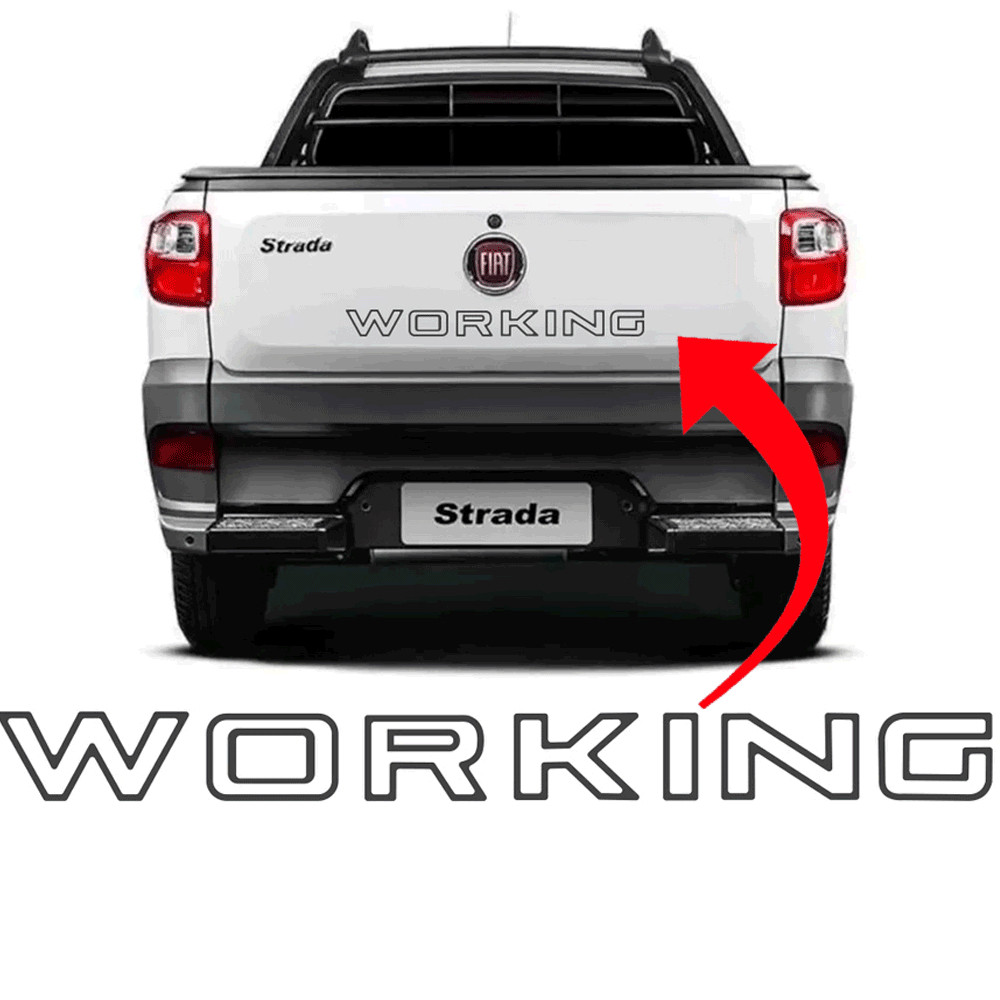 ADESIVO TAMPA TRASEIRA STRADA 2014 A 2020 WORKING MODELO ORGINAL