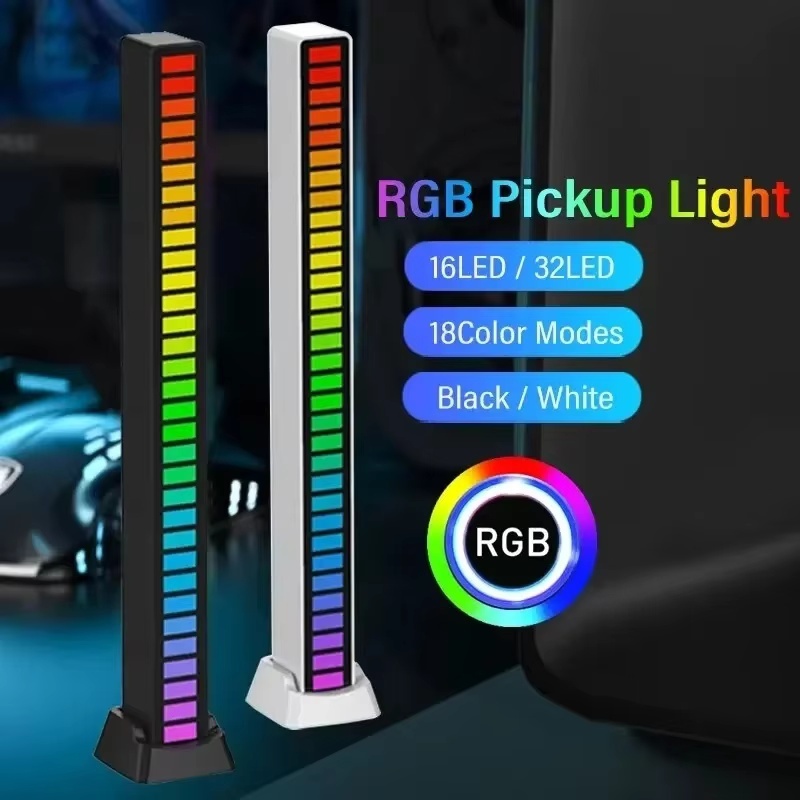 RGB LED Strip Light Música Controle De Som Captador Ritmo Lâmpada Ambiente Atmosfera Luzes Noturnas Para Bar Sala De Car