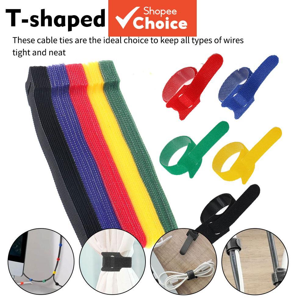 Fio De Velcro Reutilizável Colorido Para Abraçadeiras De Fita De Nylon Gerenciadores De Fios