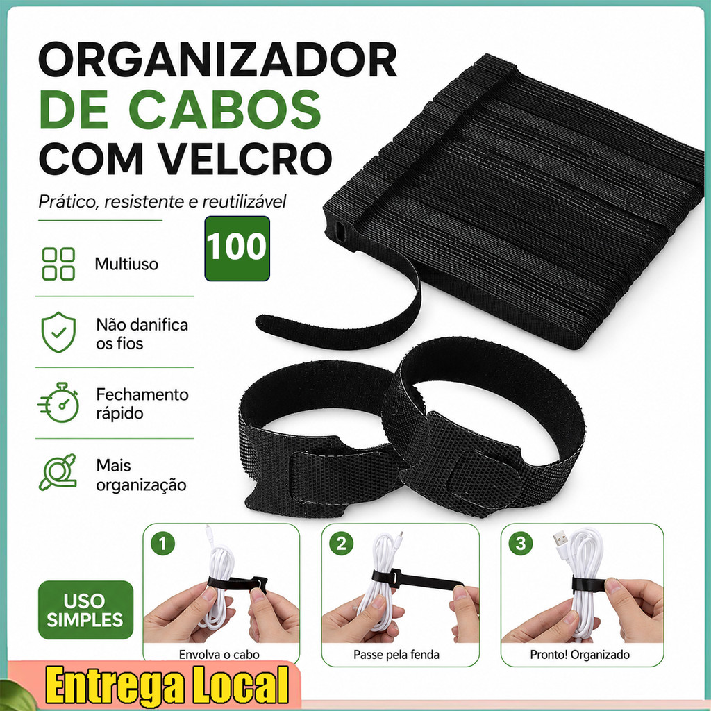 Fita de gerenciamento de cabos de classificação de fivela em T de Nylon Cabo de dados marcado Cabo de alimentação de Vel