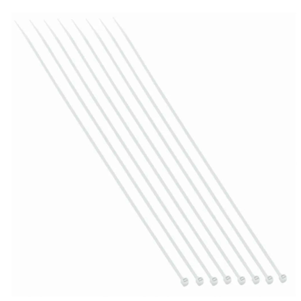 Abraçadeira nylon Branca 3.6x400mm pacote 100 unidades Brasfort