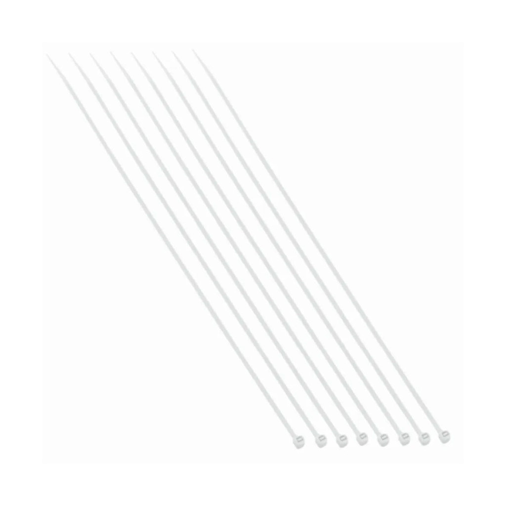 Abraçadeira nylon Branca 3.6x250mm pacote 100 unidades Brasfort