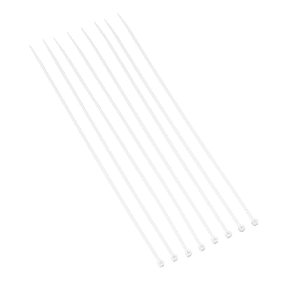 Abraçadeira nylon Branca 2.5x200mm pacote 100 unidades Brasfort