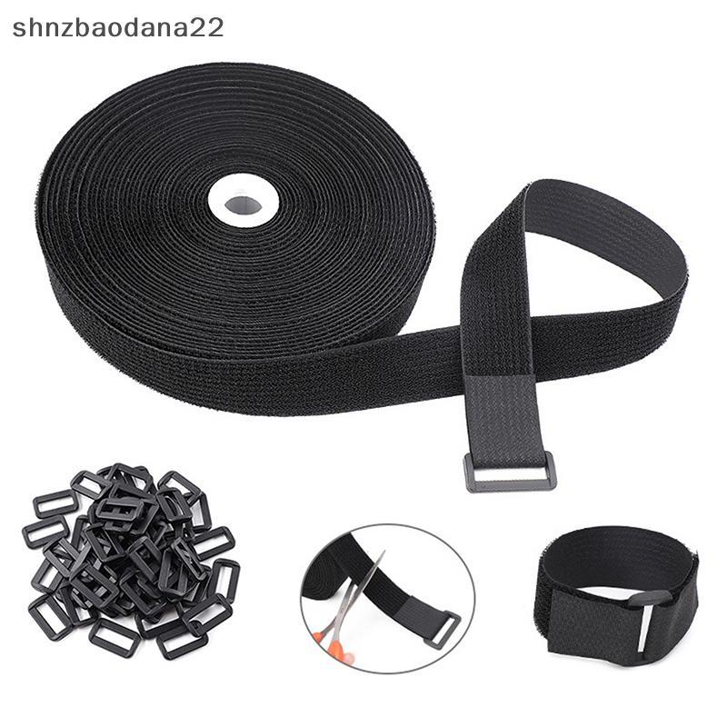 [Shnzd] 5M Reutilizável Nylon Gancho Loop Fita De Cabo De Fixação Correia Autoadesiva Cortada No Comprimento Com Bule Pa