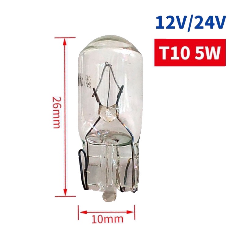10pcs T10 W5W 12V 24V Lâmpada Halógena Para Carro Luz Lateral Da Porta De Leitura