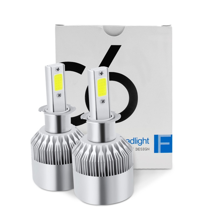 Super Led Carro C6 Par Lâmpadas 6000K H1 H3 H4 H7 H11/H8/H9 5202/H16 880/H27 HB3.etc1800lm Dc:9-32v