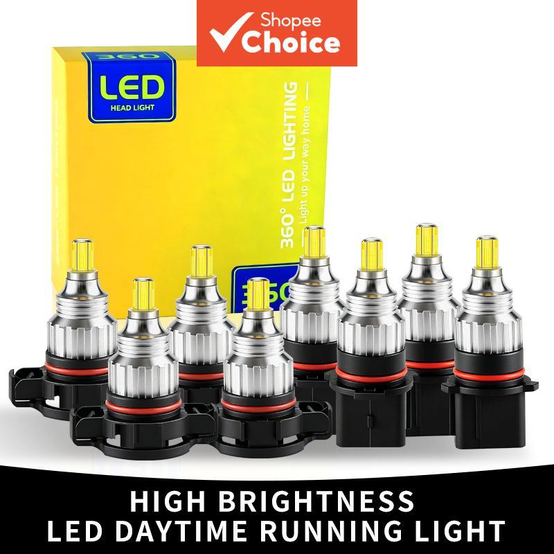LED 2 Pçs 12v 6500k Cob Drl Nevoeiro Sinal De Volta Luzes Diurnas Para Auto Psx26w Ps19w H16 5202 Ps24w 5201 Psx24w 2504