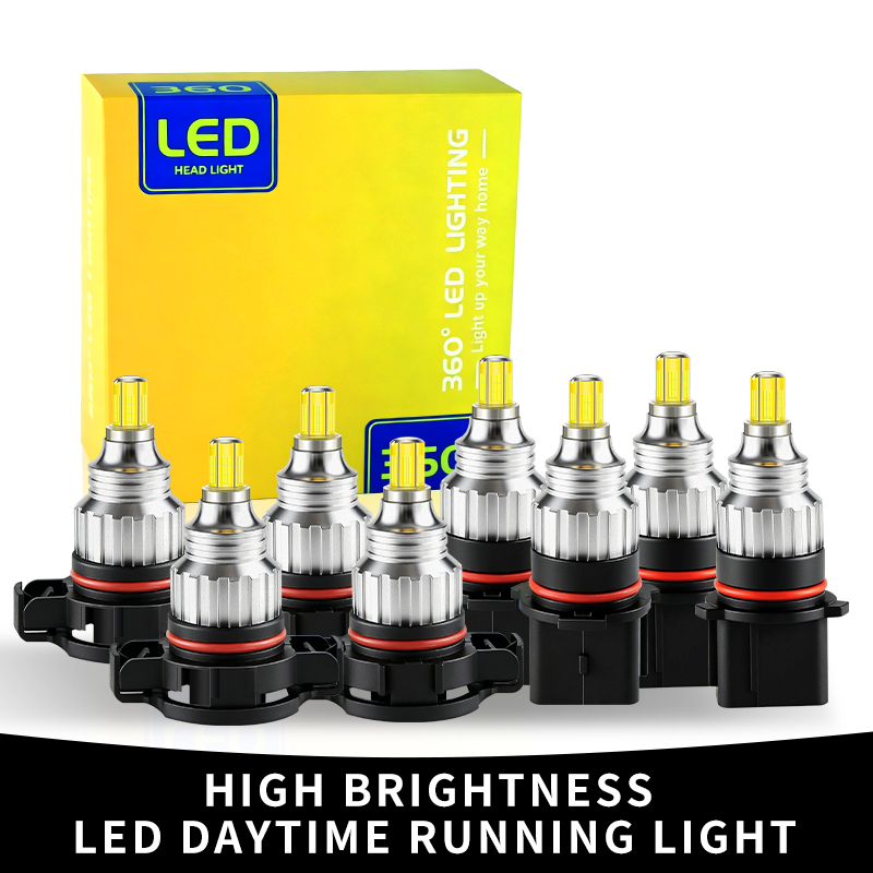 LED 2 Pçs 12v 6500k Cob Drl Nevoeiro Sinal De Volta Luzes Diurnas Para Auto Psx26w Ps19w H16 5202 Ps24w 5201 Psx24w 2504
