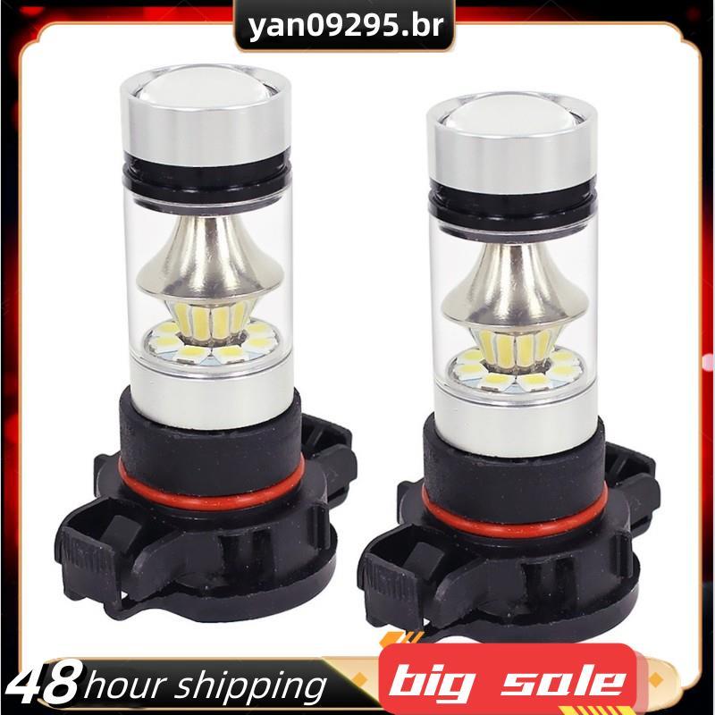 Super Brilhante 100W H16 5202 LED Lâmpada De Nevoeiro 2 Pçs 3030 20SMD 12V Condução Substituição Da