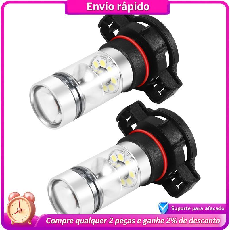 2x 5202 H16 PS24w Alta Potência 100w 6000k Super Branco Led Nevoeiro Drl Luzes Lâmpada