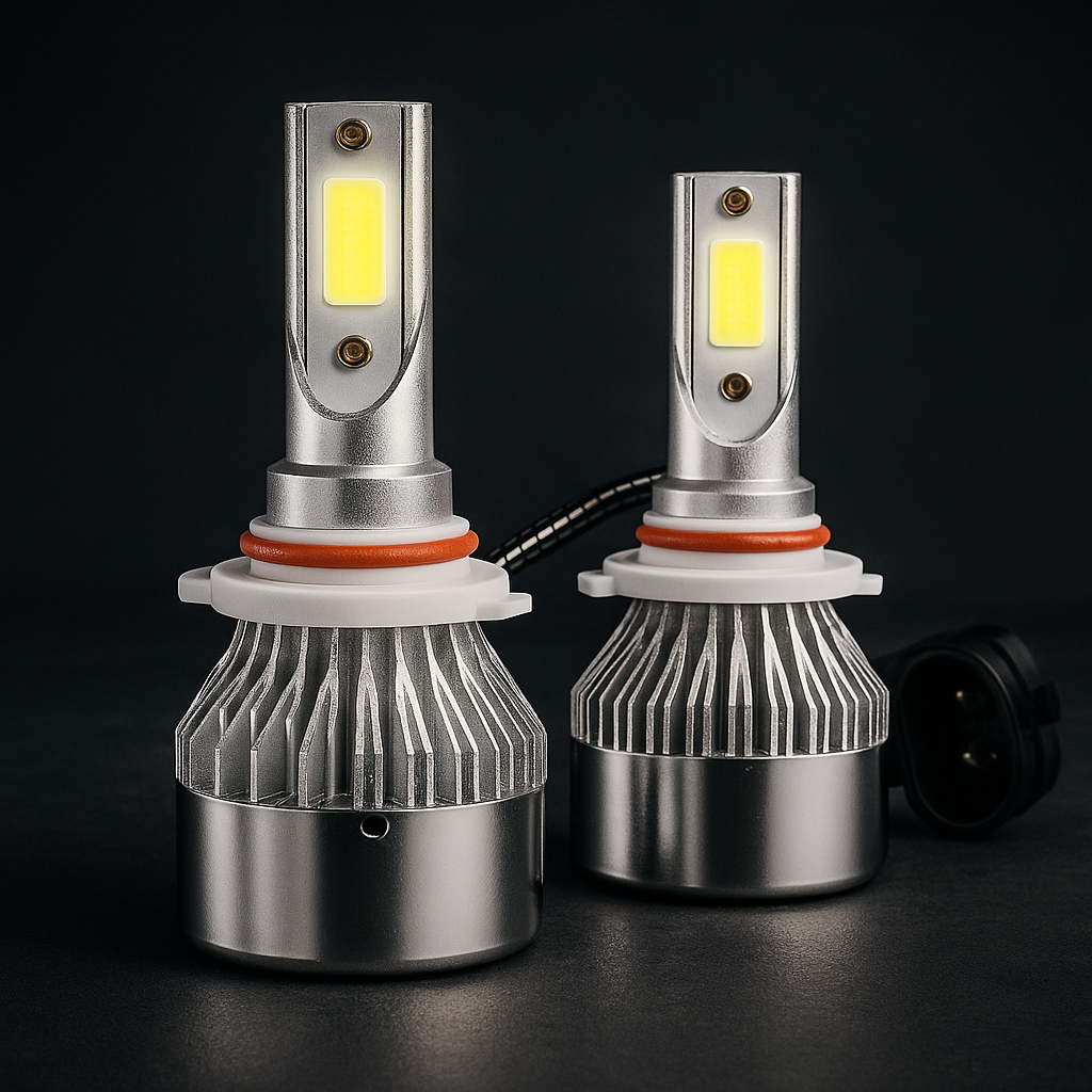 Par de Lâmpadas C6 Super Led H1 H3 H4 H7 H11 H16/5202 HB3/9005 HB4/9006 H27/880 6500K