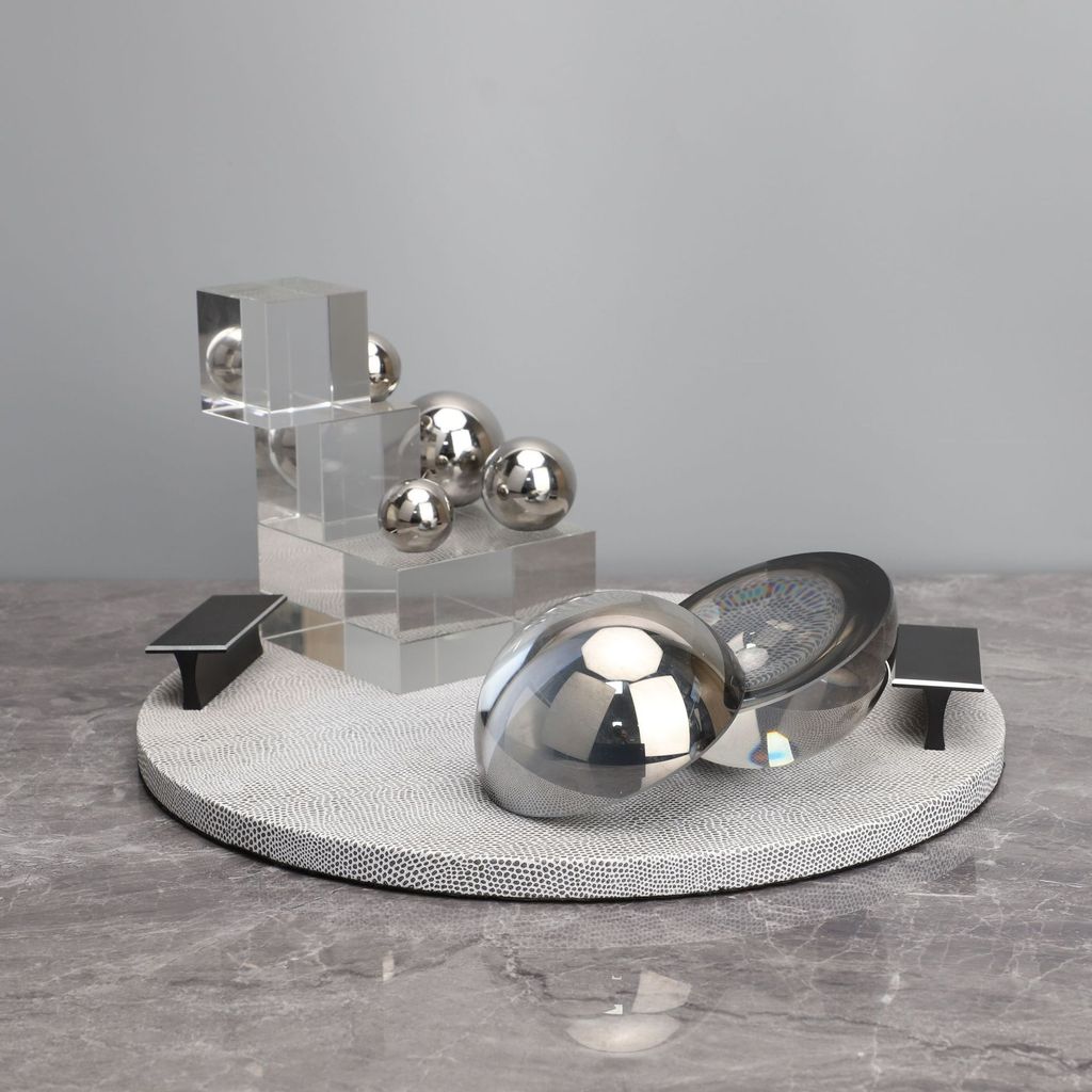 F8GX Modern minimalist creative crystal stacked ornaments for model homes, offices, living rooms, study rooms, and home
