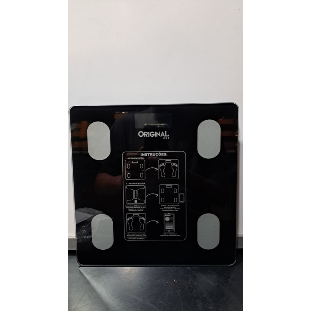 Balança Digital Bioimpedancia Bluetooth Corporal até 140kg Resultado Pelo Celular