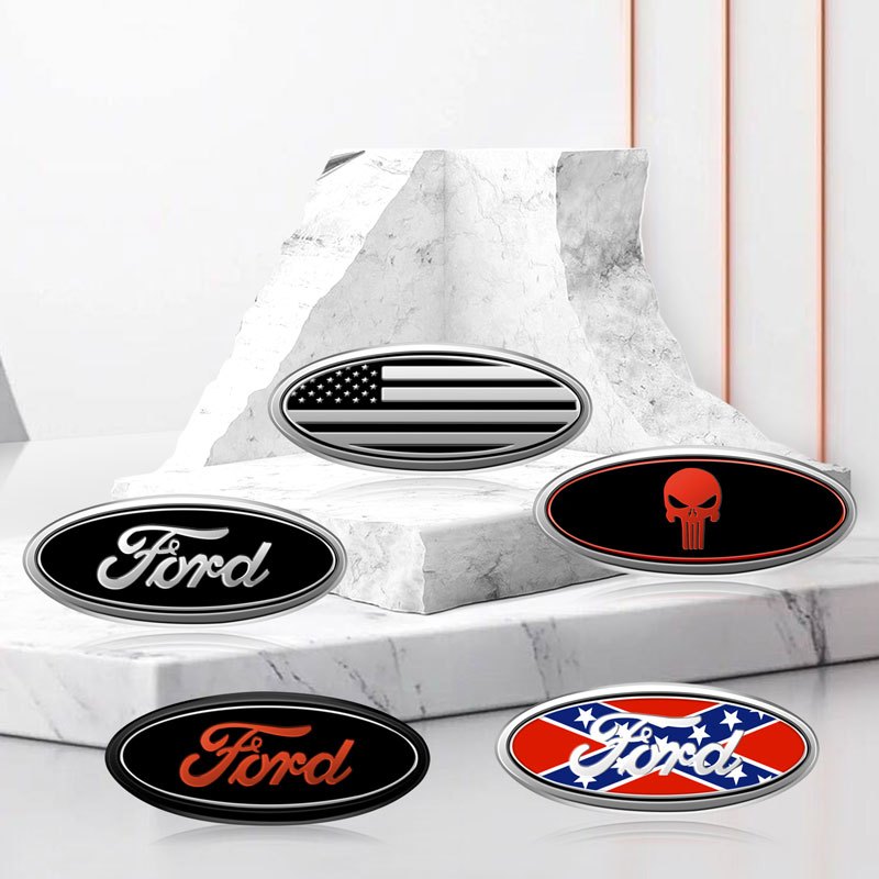 1 Pçs Decoração Do Carro Dianteiro Traseiro Auto Capô Emblema Tronco Adesivo Para Ford Kuga Transit Ecosport ESCORT Fies