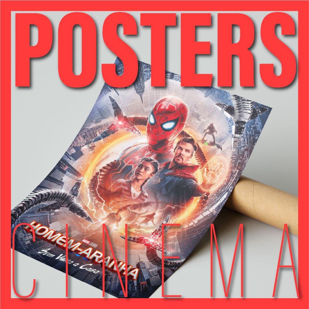 Cartaz Filmes Homem Aranha Sem volta pra casa - Marvel MCU | Poster Grande 70x47cm Alta Qualidade