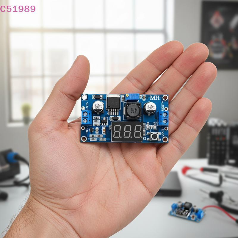 [kaan] LM2596 Conversor De Tensão Redutor 3A 2.5-40V Módulo De Alimentação Ajustável Com Display Digital Para Eletrônico