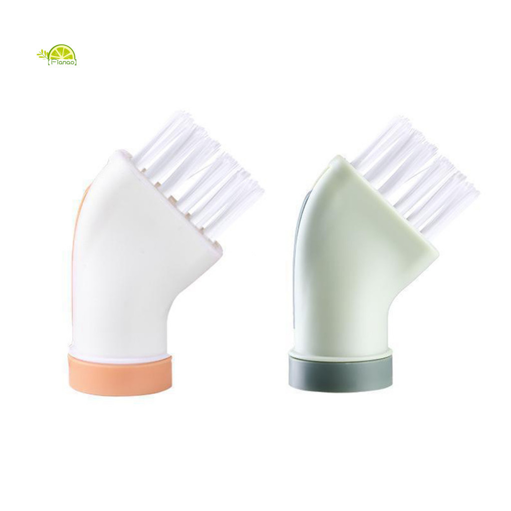Tough Stain Brush 2pcs Multi-function Cleaning Set – Flexible 2-in-1 Bottle for Window Seams Sink Drains Shower Corner