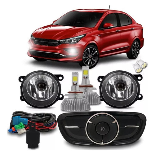 Kit Farol Milha Fiat Cronos 2017 2018 2019 20 + Led H11 6000k