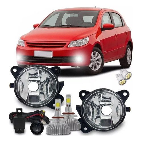 Kit Farol Milha Volkswagen Gol G5 2009 2010 2011 12 Auxiliar+ Led 6000k