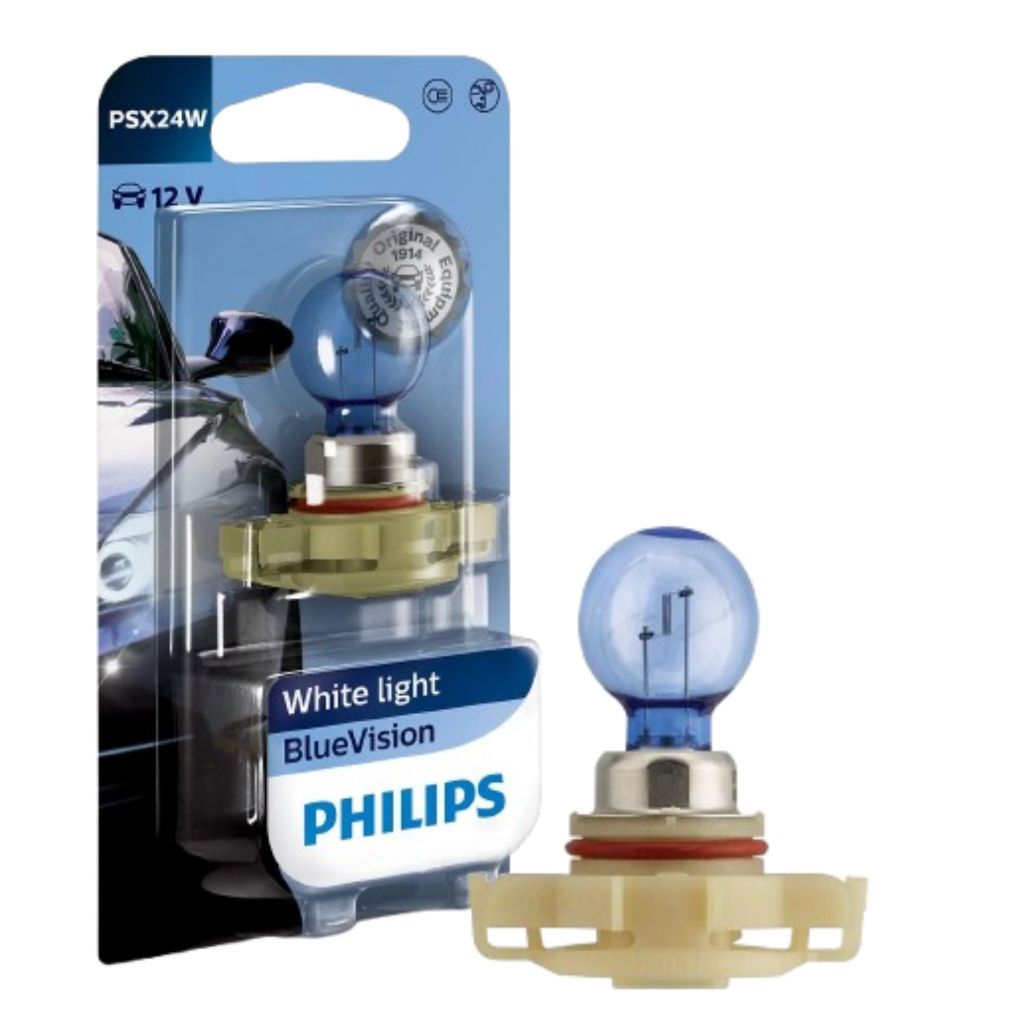 LÂMPADA HALÓGENA PHILIPS BLUE VISION PSX24W  FAROL NEBLINA (H16) 3.700K 24W 12V