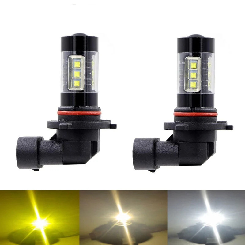 2 Pçs H11 H8 9006 HB3 9005 PSX24W H16 H4 H1 HB4 Alta Qualidade 3030 LED Auto Nevoeiro Lâmpada Carro 6000K Branco Azul Am