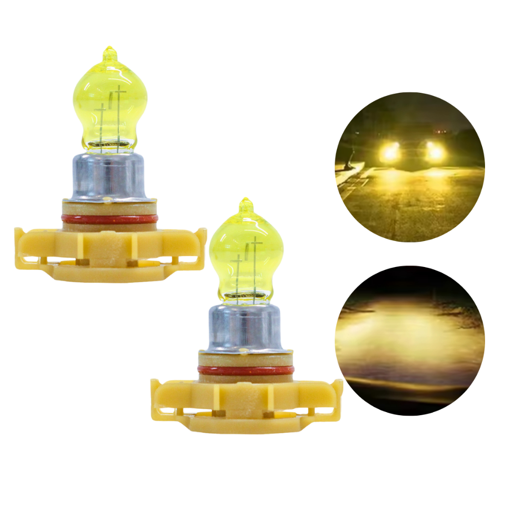 Par Lâmpada H16 PSX24W 3000K Amarela 12V 24W Gold Vision Farol Milha Neblina